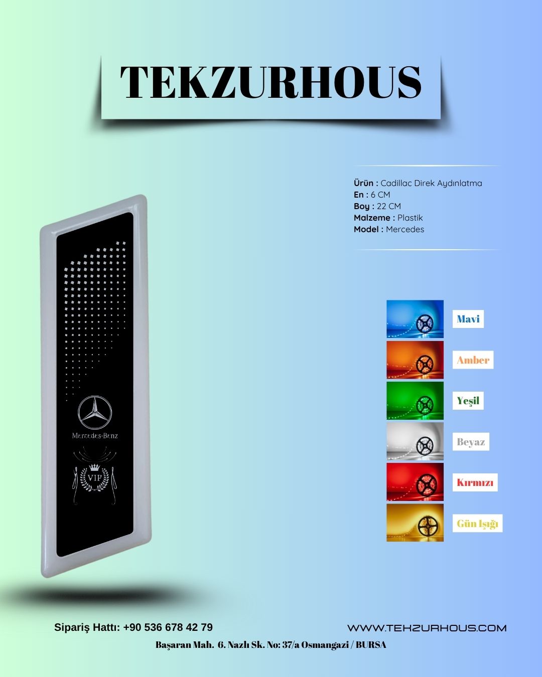 Cadillac Direk  lamba Aydınlatma (Mercedes)