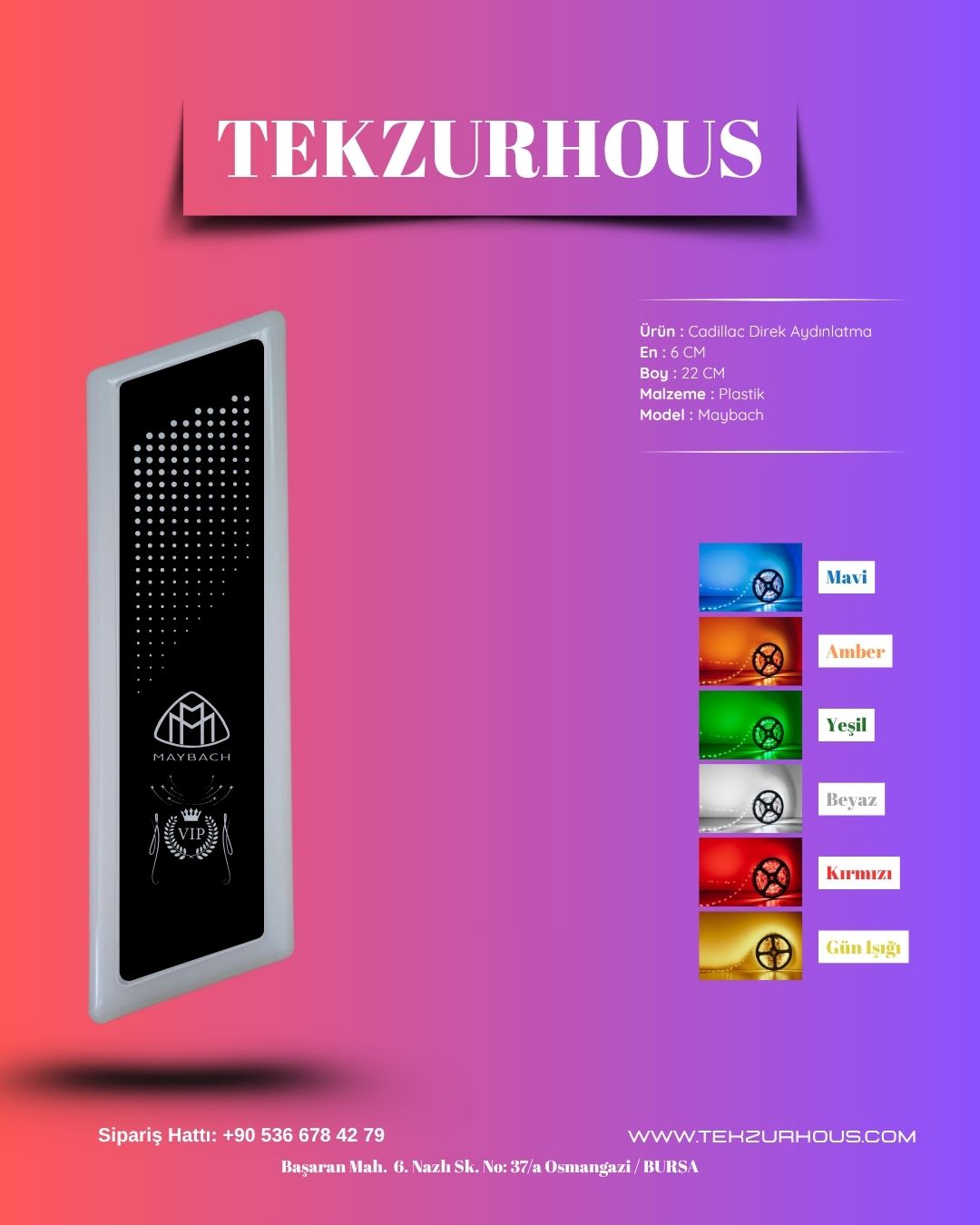 Cadillac Direk  lamba Aydınlatma (Maybach)